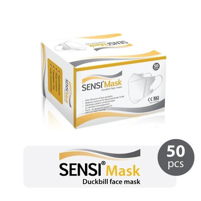 Gambar SENSI DUCKBILL FACE MASK 50PCS/box - DB STD PUTIH dari JCC OnlineShop undefined Tokopedia