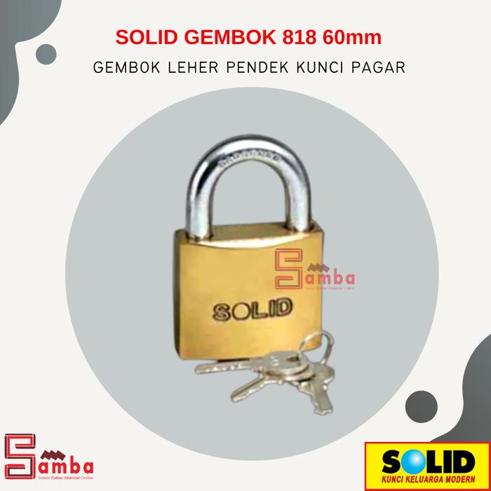 Jual SOLID GEMBOK 818 60mm/GEMBOK LEHER PENDEK KUNCI PAGAR Kota