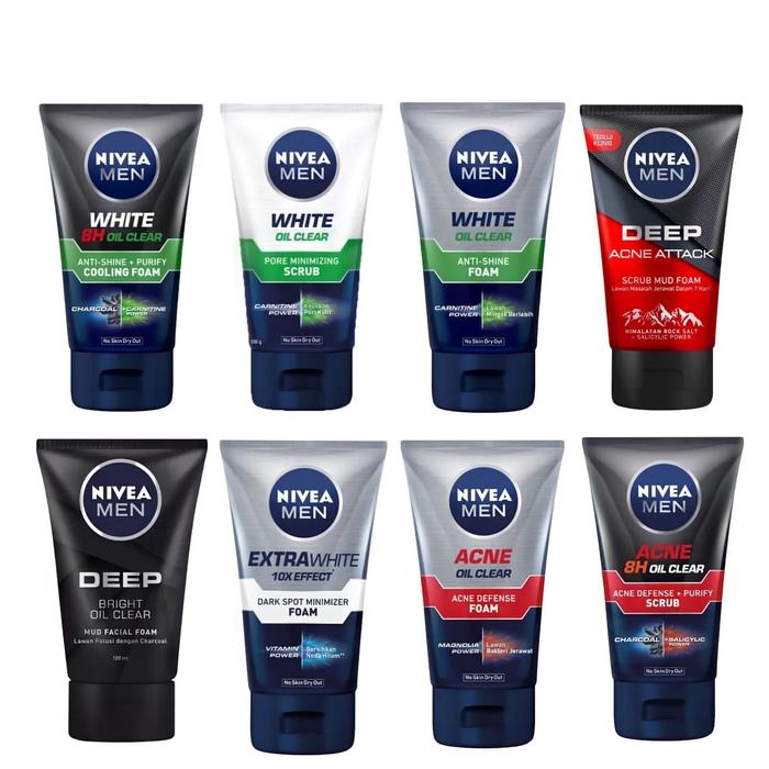 Gambar NIVEA MEN Personal Care Foam & Scrub | Pembersih Wajah Pria 100ml - DEEP ACNE ATTAC dari STATIONS Beauty undefined Tokopedia