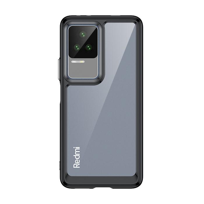 Gambar Case Xiaomi Poco F4 Rugged Shield Clear Shockproof - Hitam dari Droidcaseid undefined Tokopedia