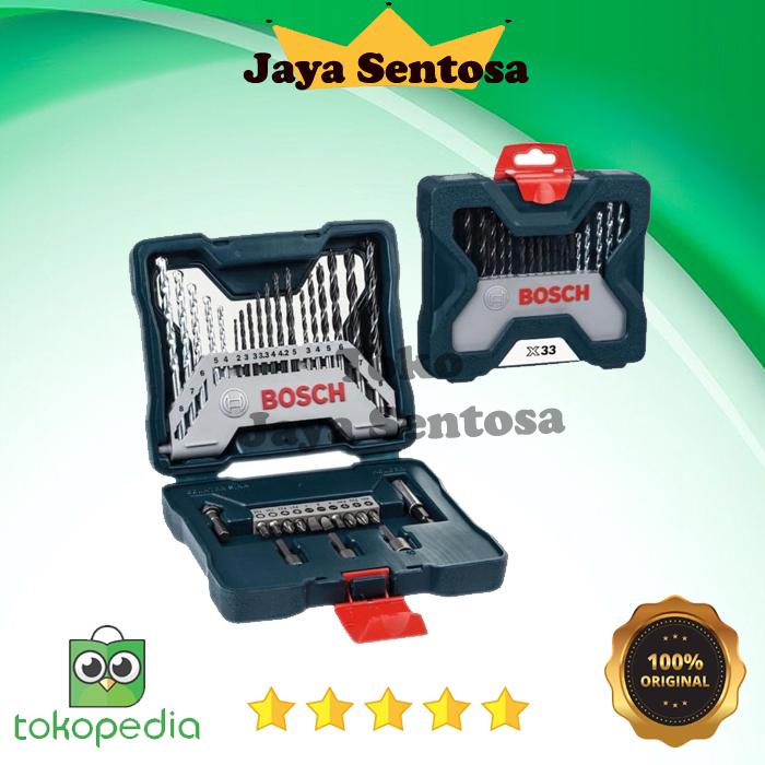 Gambar Bosch mata bor set 33 pcs X-line bosch set kayu beton besi - X 33 dari Jaya Sentosa Teknik_NEW undefined Tokopedia