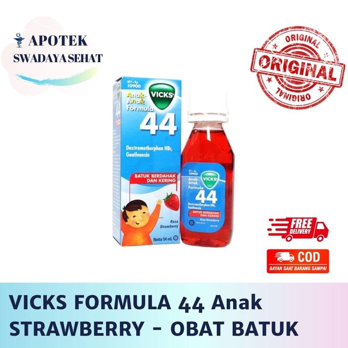 Gambar Vicks 44 Formula Anak 27ml & 54ml rasa Strawberry - 27ml dari BioLife.id undefined Tokopedia
