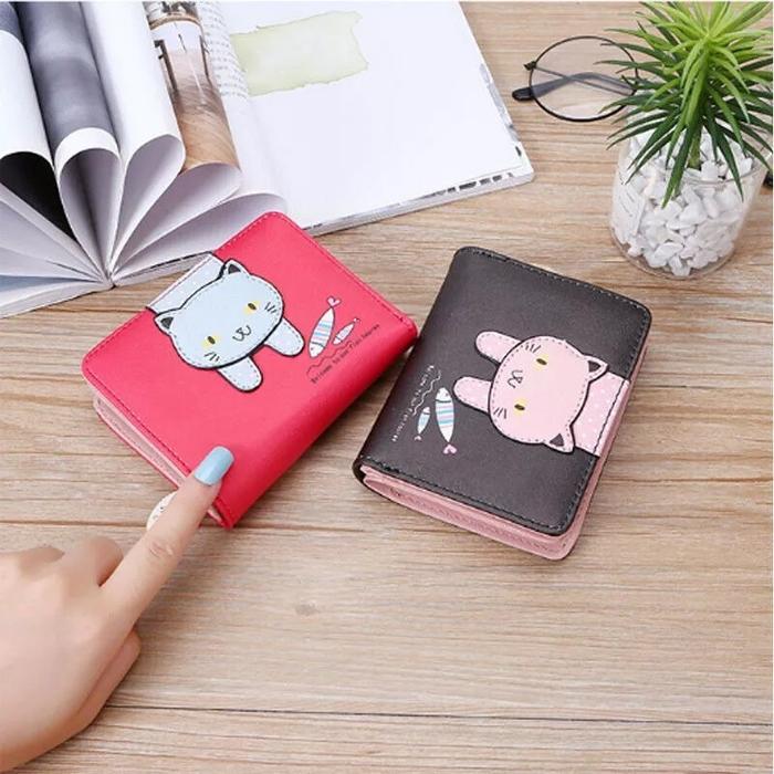 Gambar Wallet Mini Coin Cat and Fish Dompet Wanita Murah Dompet Cewe Murah - Pink Fanta dari Superxstore1 undefined Tokopedia