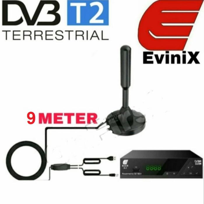 Gambar Antena TV Digital Evinix - Kabel 9meter dari JoJuStore_NEW undefined Tokopedia