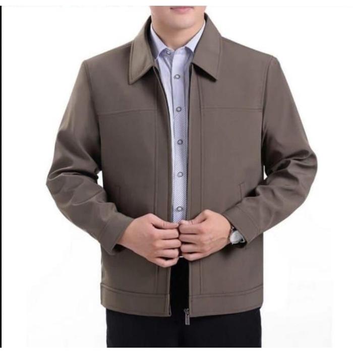 Gambar jaket jasket santri jas jaket pria dari bahan katun / jaket jas semi. - Cokelat, L dari JG-JACKET GARUT undefined Tokopedia