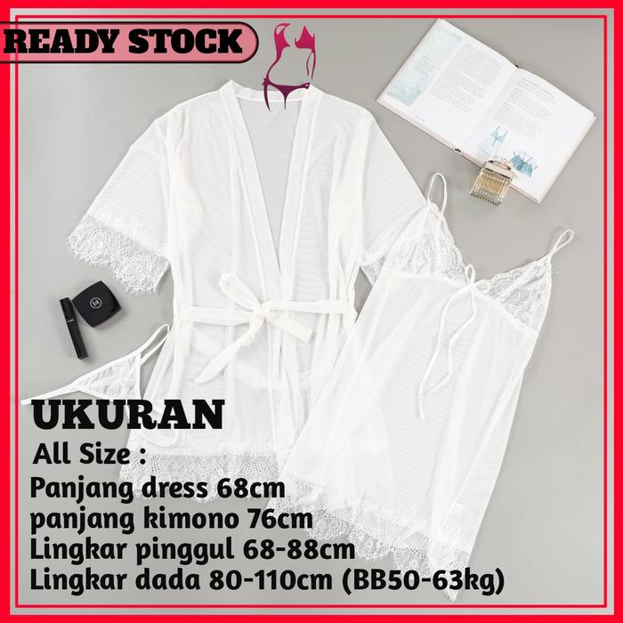 Gambar Lingery Pakaian Dalam Wanita Baju Tidur Baju Haram putih All Size - Putih dari LENGERIE GALERY undefined Tokopedia