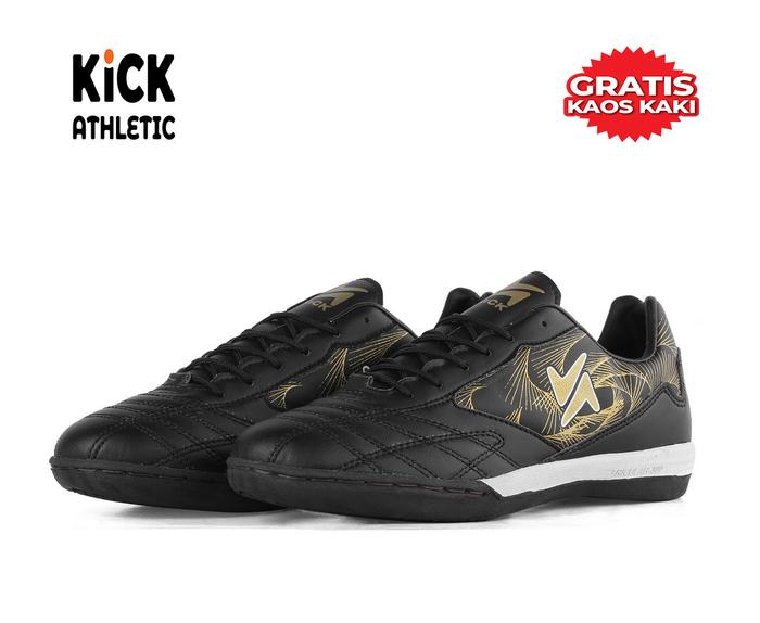 Gambar Sepatu Futsal Kick Athletic Launcher Tricular FS II IN White Blue - black gold, 41 dari kick.athletic undefined Tokopedia