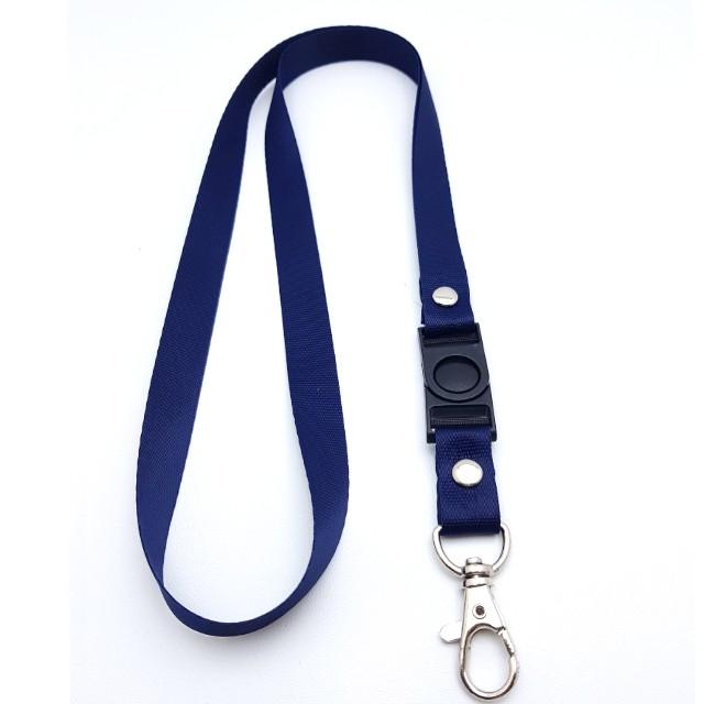 Gambar Tali Lanyard / Tali ID Card / Tali Name Tag Uk. 1.5 Cm (Polos) - Biru tua dari Jakartacard undefined Tokopedia