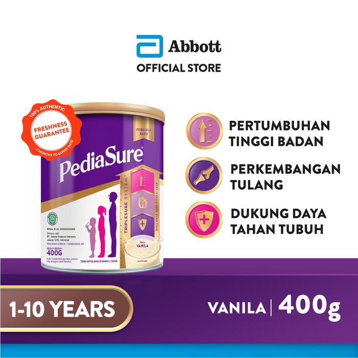 Gambar PEDIASURE TRIPLESURE VANILA 400 GR dari Btj susu & popok undefined Tokopedia