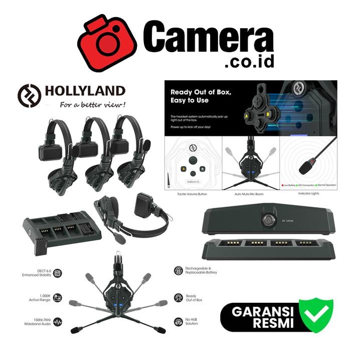 Gambar HOLLYLAND Solidcom C1-4S Wireless Intercom Headset System Full Duplex dari CAMERA CO ID undefined Tokopedia