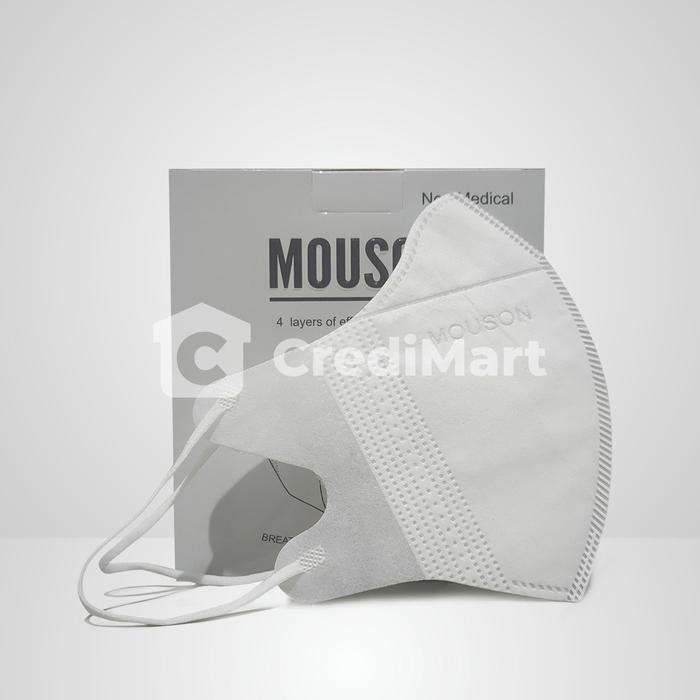 Gambar MASKER MOUSON DUCKBILL HITAM ATAU PUTIH 4PLY (@50Pcs/Box) - Putih dari CrediMart undefined Tokopedia