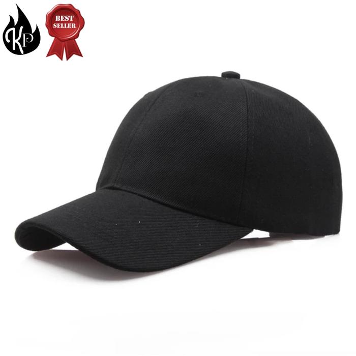 Gambar Topi baseball polos / distro / pria wanita / dewasa - Hitam dari katampi project undefined Tokopedia