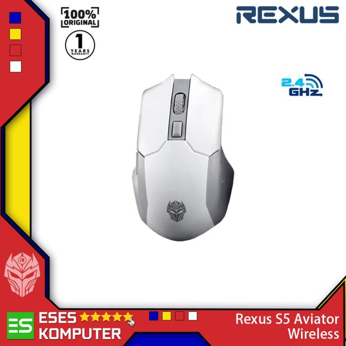 Gambar Mouse Rexus S5 Aviator Xierra Wireless - Gaming - Putih - Hitam - Ori - S5 Putih dari ESES Komputer Tasikmalaya undefined Tokopedia