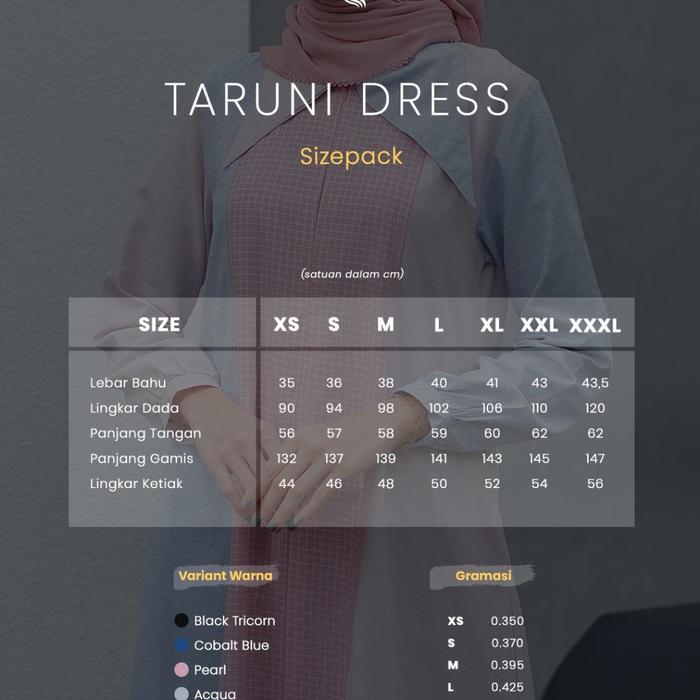 Gambar Taruni Dress Sylla - Tricorn Black, L dari Toko Mama Noura undefined Tokopedia