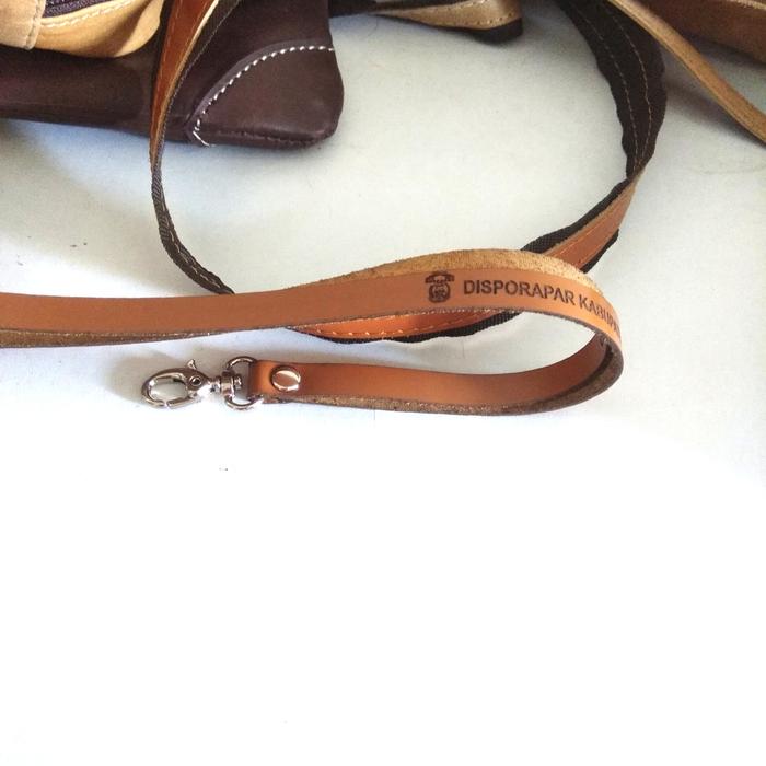 Gambar Lanyard Kulit Asli/Lanyard bank BNI/Lanyard Bank BRI/Lanyard Bank BTN - Tan Camel dari JM leatherShop undefined Tokopedia