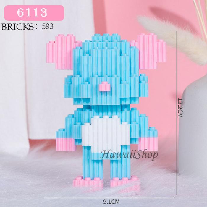 Gambar Nano Block Mini Bearbrick Figure | Violent | Bricks education Nan - 6113 dari HawaiiShop undefined Tokopedia