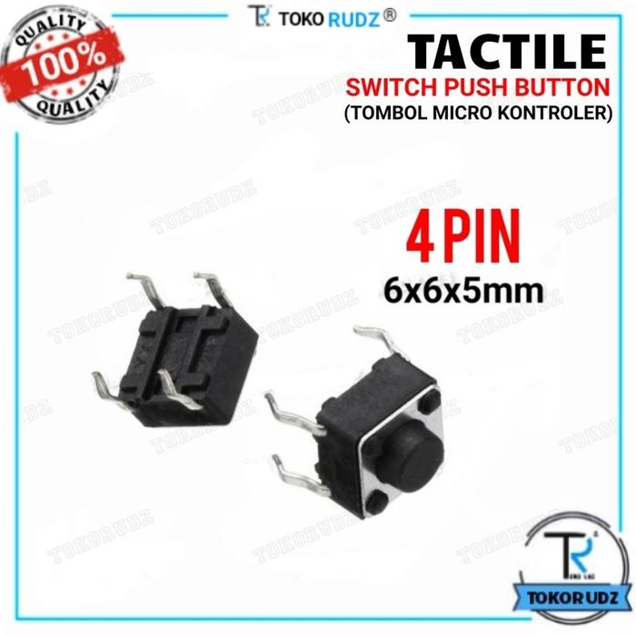Gambar Tactile Micro Switch Push Button DIP 2P 4P PIN Tombol Input PCB Mount - 4P 6x6x5 dari Tokorudz undefined Tokopedia