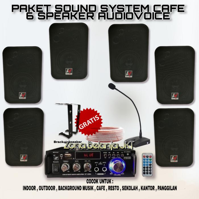 Gambar Paket Sound System Cafe Resto Klinik 6 Speaker Audiovoice (S-3) dari Zona Audio_NEW undefined 2 Tokopedia