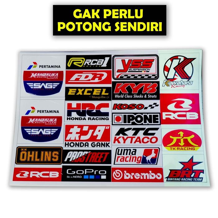 Gambar Stiker Motor, Sticker Motor, Stiker Motor Keren, Stiker Racing Motor - STIKER 3 22 PCS dari Studio Sulthan undefined Tokopedia