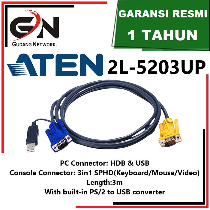 ATEN KVM Kabel 1,8m - PS/2-USB Verbindungskabel Für KVM Switches