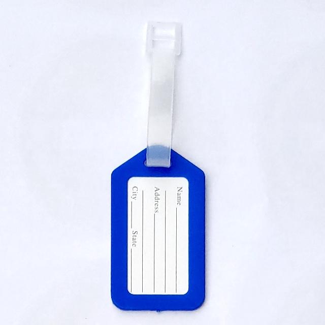 Gambar luggage tag gantungan Koper Tas Label name tage Bahan Plastik silicon - Biru dari Jakartacard undefined Tokopedia