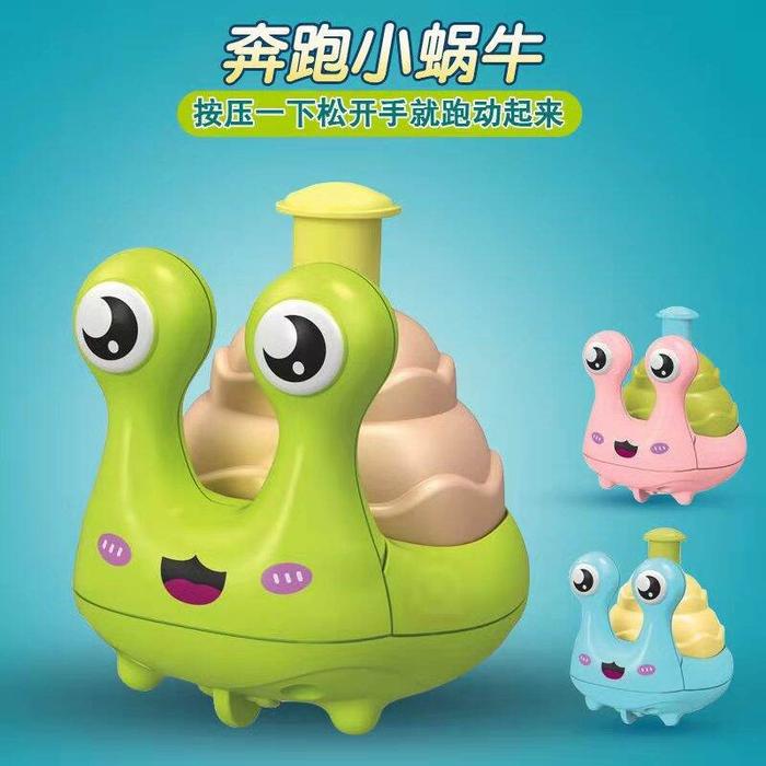 Gambar Mainan Edukasi Anak Bayi Siput Berjalan Happy Snail Tekan dan Jalan dari Mom to Baby undefined Tokopedia