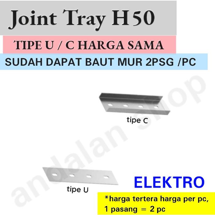 Gambar Jointing Tray U 50 /joint tray/ sambungan tray 50 - elektro dari Andalan-Shop undefined Tokopedia