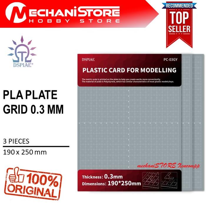 Gambar DSPIAE PLA PLATE GRID PLASTIC CARD FOR MODELLING - PLAPLATE - 0.3 MM dari mechaniSTORE Bandung undefined Tokopedia