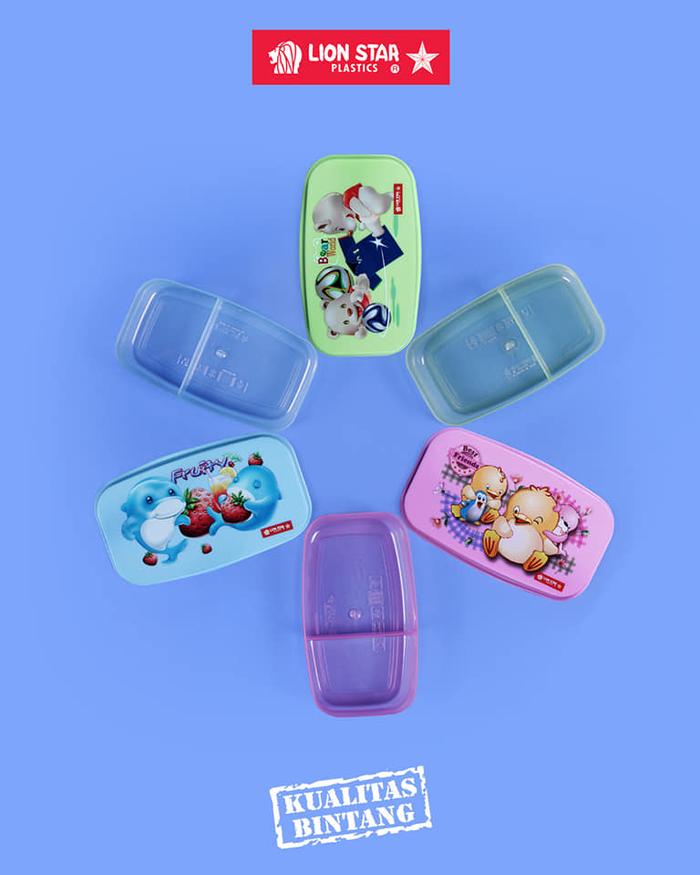 Gambar Tempat Makan Makanan Anak Sekat Lunch MC-5 Gufi Box Lion Star Bekal dari QuinGo undefined Tokopedia