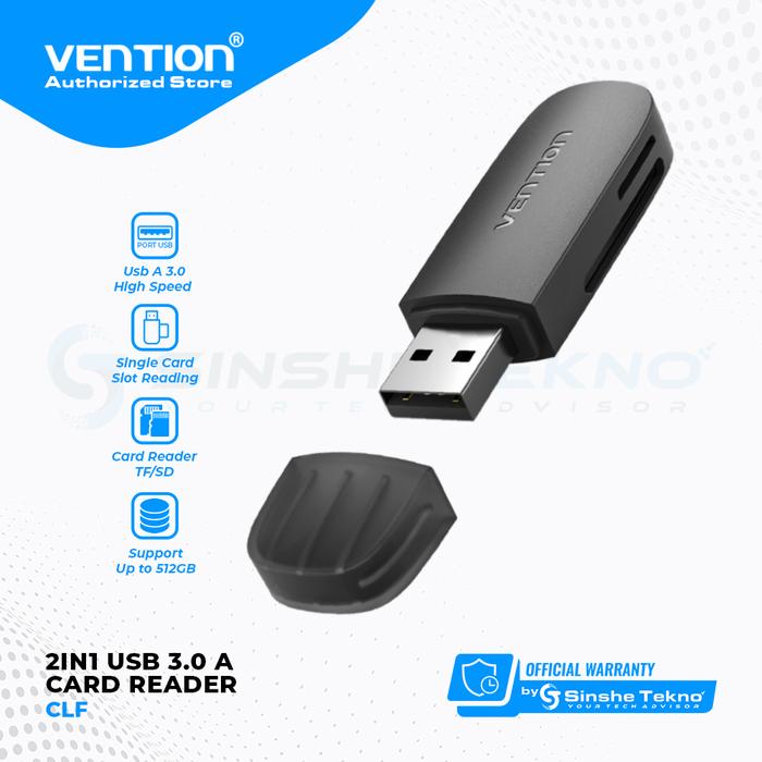 Gambar Vention 2in1 Usb Card Reader - CLF dari Vention Authorized Store undefined Tokopedia