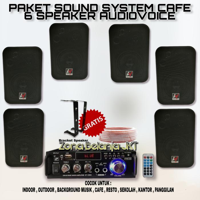 Gambar Paket Sound System Cafe Resto Klinik 6 Speaker Audiovoice (S-3) dari Zona Audio_NEW undefined Tokopedia