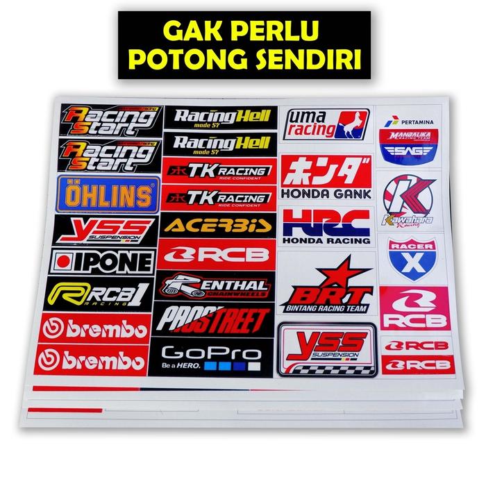 Gambar Stiker Motor, Sticker Motor, Stiker Motor Keren, Stiker Racing Motor - STIKER 2 28 PCS dari Studio Sulthan undefined Tokopedia