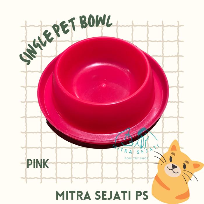 Gambar Tempat Makan Kucing Single Bowl Pet Anti Semut - Pink dari Mitra Sejati Poultry Shop undefined Tokopedia