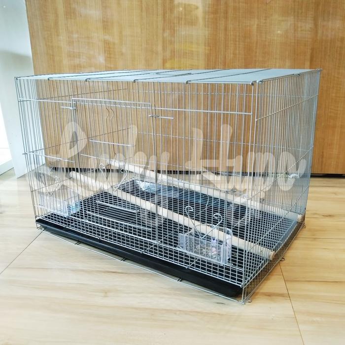 Gambar K601S Dayang Kandang Persegi Large Burung Kelinci Kucing Sugar Glider - Silver dari Lucky Hypo undefined 4 Tokopedia