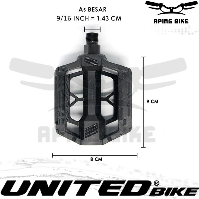 Gambar Pedal United FP 808 Pedal Sepeda Lipat MTB BMX Fixie - As Besar dari Aping Bike undefined Tokopedia