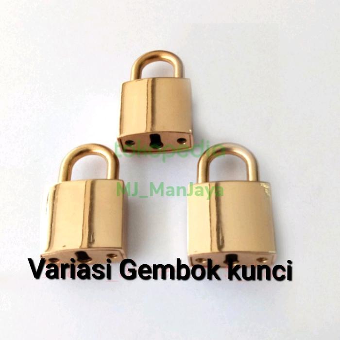 Gambar Aksesoris Tas Variasi Gembok kunci (per 1pcs) warna Light gold - Light gold dari MJ_ManJaya undefined Tokopedia