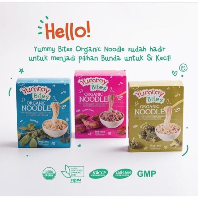 Gambar Yummy Bites Organic Noodle 200 Gram - Spinach dari PT HERON undefined Tokopedia