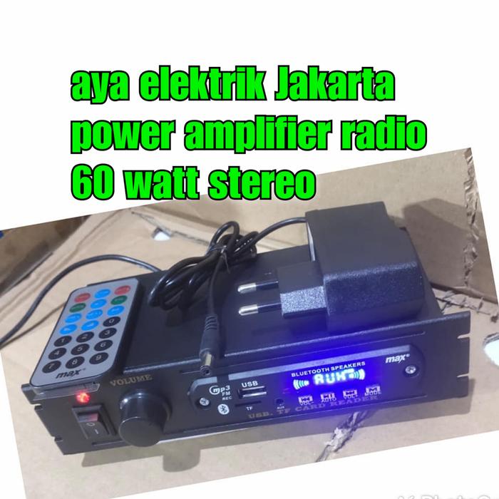 Gambar AYABDG POWER AMPLI MP3 BLUETOOTH FM RADIO USB PLAYER RAKITAN - AMPLIFIER 60WAT dari AEBRAND undefined Tokopedia