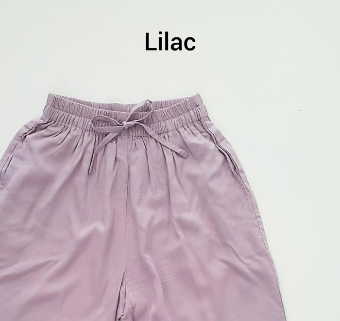 Gambar HEYTIMMY WOMEN Suzy Loose Pants Kulot Bahan Rayon Premium - LILAC, All Size dari Heytimmy Kota Administrasi Jakarta Utara Tokopedia
