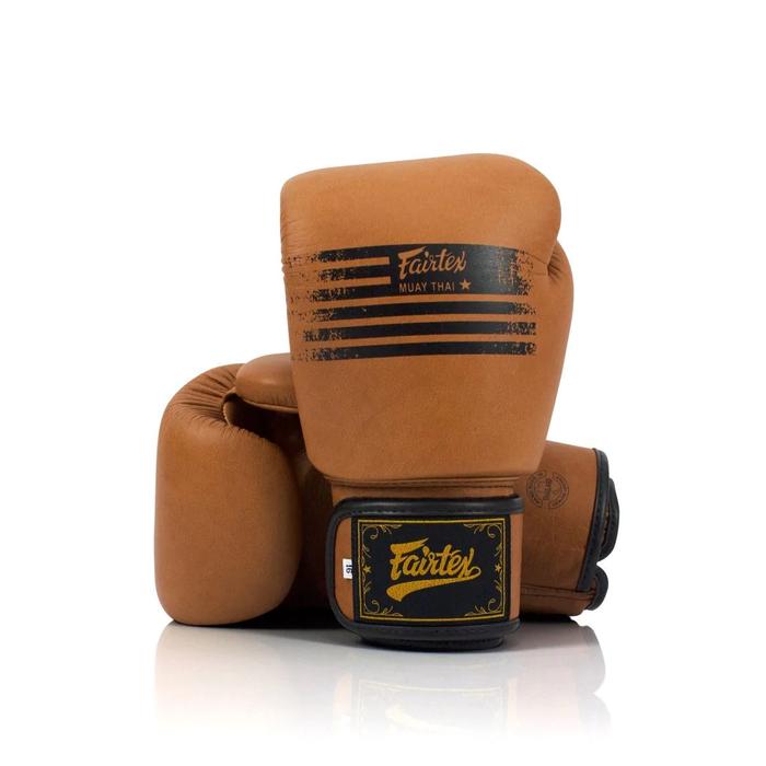Sarung Tinju Fairtex BGV21 Legacy Boxing Muay thai Gloves Cokelat, 10 OZ