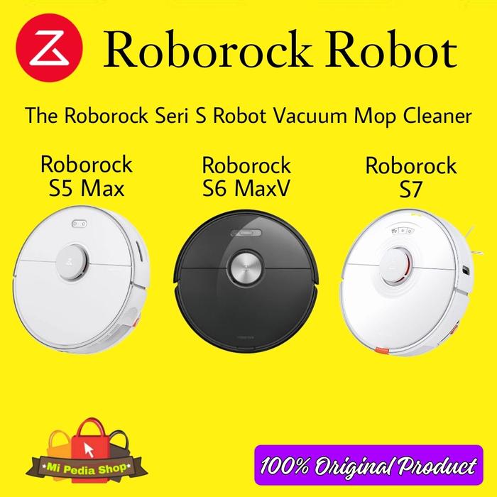 Jual Roborock S5 Max S6 MaxV S7 Robot Vacuum Mop Robot - Main Image