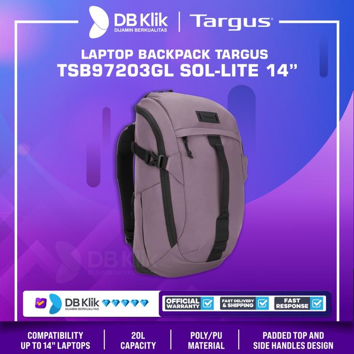 Laptop Backpack TARGUS TSB97203GL SOL-LITE 14" Rice Purple