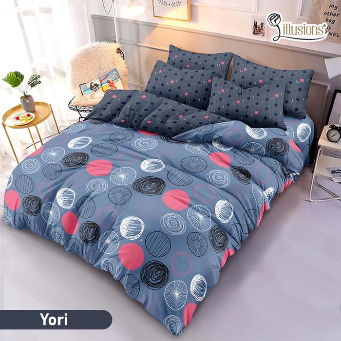 Gambar Bedcover Illusions 180x200 + Sprei Rumbai - Bedcover Murah Makassar - Yori dari funcollection90 undefined Tokopedia