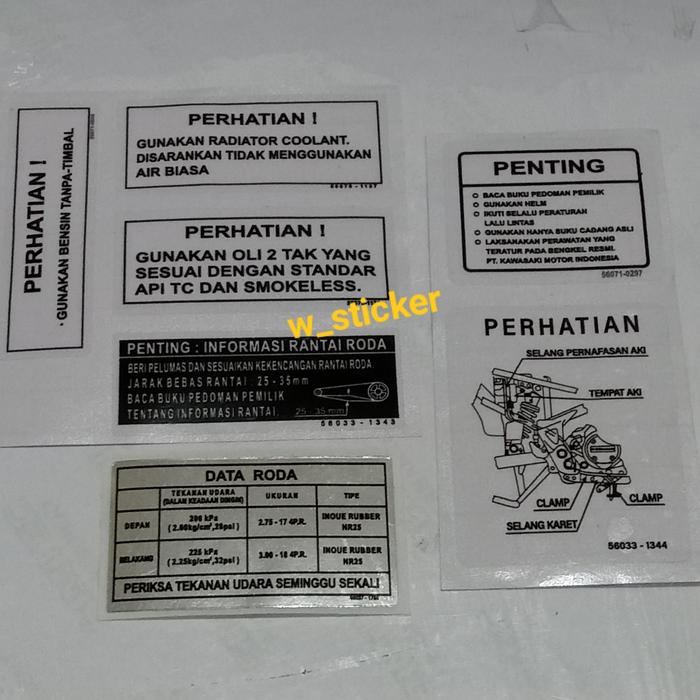Gambar Stiker Rangka Detailing Ninja R Ninja rr Ninja SS dari W_STICKER undefined Tokopedia
