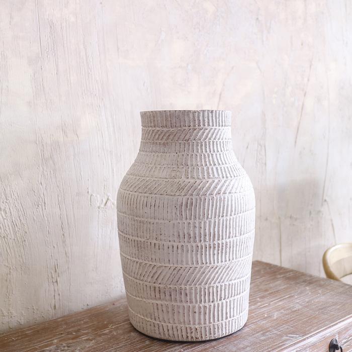 Gambar Gores Vase handmade terracotta - Putih dari CASAKAYA undefined Tokopedia