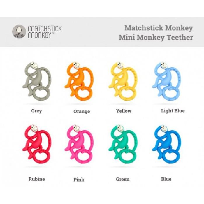 Gambar Matchstick Monkey Mini Monkey Teether Gigitan Bayi - Blue dari Lavie Baby House undefined Tokopedia