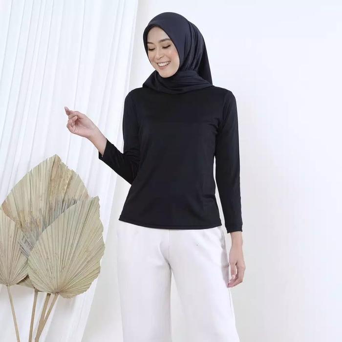 Dalaman Cardigan Panjang Mangset Polos Tangan Panjang Baju Dalaman