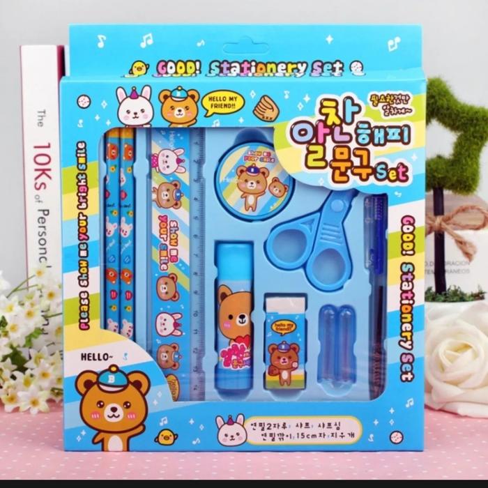 Gambar paket stationary anak souvenir - Biru dari Gumoyshop undefined Tokopedia
