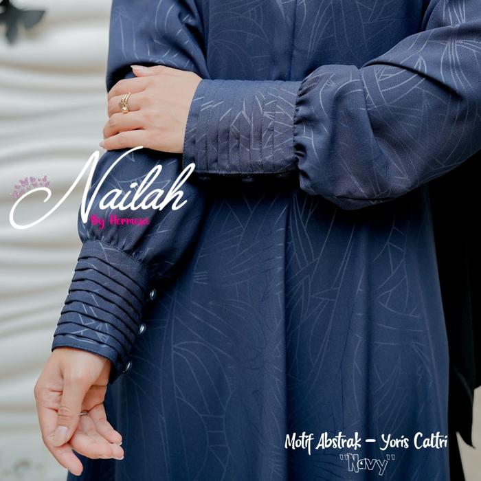 Gambar GAMIS SYARI EMBOS PREMIUM JUMBO (HERMOSA ORIGINAL) - navy, XXL dari Hermosa Apparel Gamis Grosir undefined Tokopedia