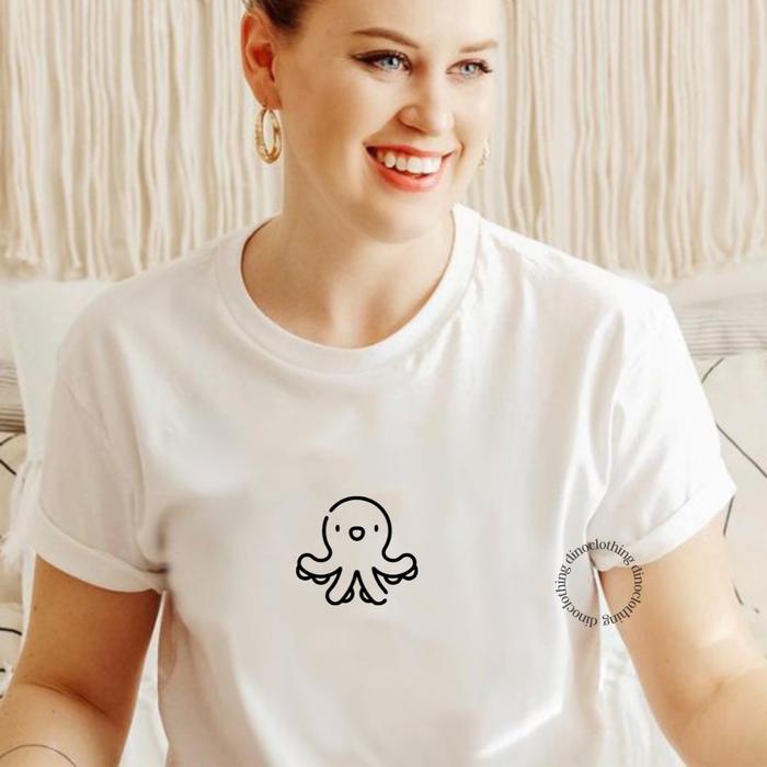 Gambar DINO CLOTHING - KAOS OCTOPUS / ATASAN WANITA /ATASAN WANITA LENGAN - HIJAU ARMY, S dari This is Dino undefined Tokopedia